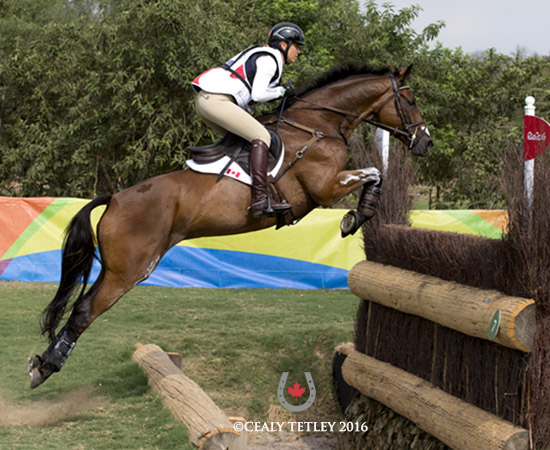 Rebecca Howard from Marlborough, GBR and Riddle Master made a remarkable leap up the individual eventing standings at the Rio 2016 Olympic Games after completing the challenging cross-country course with no added jumping penalties on Aug. 8. 