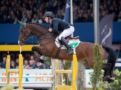 Ireland’s Gerard O’Neill and the Irish Sport Horse Killossery Kaiden produced the only double-clear in today’s final competition to win the 6-Year-Old title at the FEI World Breeding Jumping Championships for Young Horses 2016 at Lanaken, Belgium. Photo by Dirk Caremans/FEI