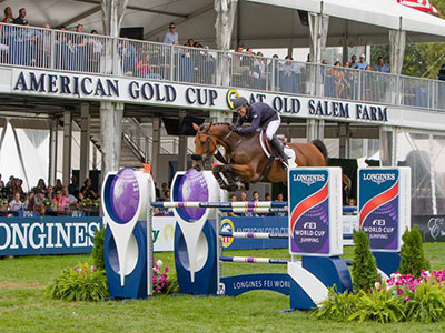 The United States’ Olympic medallist Kent Farrington and Gazelle claim the win in the $216,000 Longines FEI World Cup™ Jumping New York. Photo by FEI/Anthony Trollop