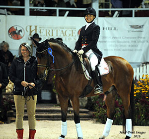 Jill Irving and Degas 12 won both the Grand Prix and Grand Prix Special at Dressage at Devon.