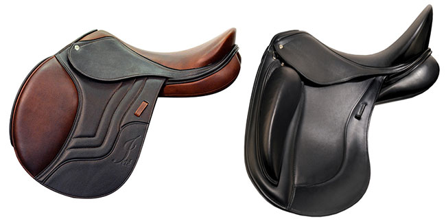 A jumping saddle will generally have a flatter seat to allow the rider more freedom of movement as she changes position over jumps. A dressage saddle will usually have many more options regarding seat size and design features to allow the individual a better opportunity to achieve the proper balanced position.