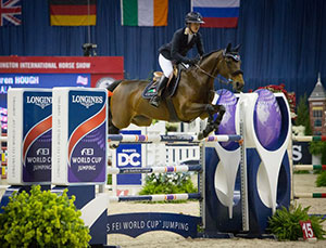 The United States’ Lauren Hough and Ohlala capitalize on experience to win the $130,000 Longines FEI World Cup™ Jumping Washington. Photo by FEI/Anthony Trollope