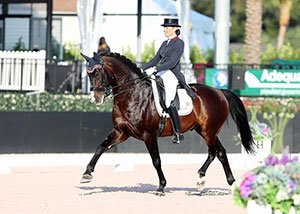 Charlotte Jorst and Kastel's Nintendo won the FEI Grand Prix Special CDI-W at the Adequan® Global Dressage Festival. Photo by Susan J Stickle