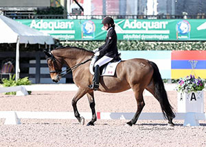 Canadian Paralympian, Robyn Andrews of St. John’s, NF, started out her 2017 season with a hat trick in the Grade I division aboard Fancianna at the Adequan Global Dressage Festival (AGDF) CPEDI 3*, held Jan. 19-22 in Wellington, FL. Photo by Susan J. Stickle