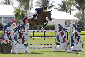 Diego Vivero and Bijoux won the $50,000 National Grand Prix at the Winter Equestrian Festival. Photo by Sportfot