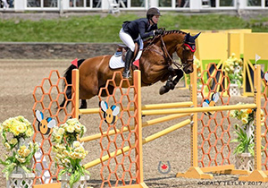 Alexanne Thibault of Boucherville, QC kicked off NAJYRC 2017 with a win in the Jumping Young Rider First Individual Qualifier, held at HITS Saugerties in New York on July 20, partnered with Chacco Prime. Photo by Cealy Tetley - www.tetleyphoto.com