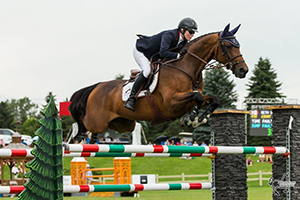 Canadian Olympian Beth Underhill of Schomberg, ON, and Count Me In won the $50,000 Brookstreet Grand Prix on Sunday, July 16, at the Ottawa National Horse Show in Ottawa, ON. Photo by Ben Radvanyi Photography