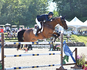 Beth Underhill and Count Me In were victorious in the Quebec Original CSI2* Classic at International Bromont. Photo by Tom von Kap-herr