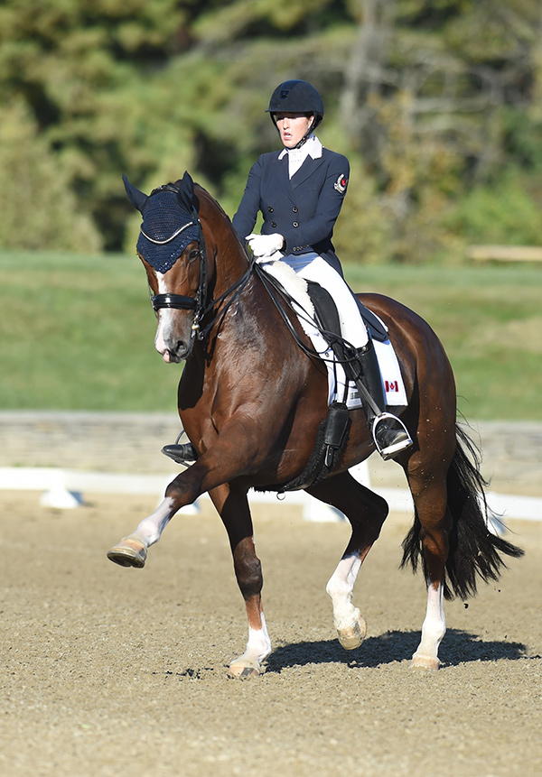 Brittany Fraser-Beaulieu won the CDI Grand Prix Freestyle, setting a new personal best score, aboard All In. Photo by Studio Equus - Amy E. Riley