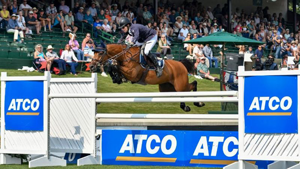 Conor Swail and GK Coco Chanel won the ATCO Founders Cup 1.50m at the Spruce Meadows Masters. Photo by Spruce Meadows Media Service