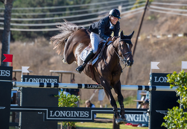 Chris Pratt and Concorde were third at the Longines FEI World Cup™ Jumping North American League qualifier in Del Mar.