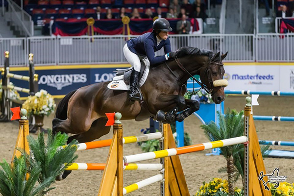 Four-time U.S. Olympic medalist Beezie Madden claimed the $50,000 Weston Canadian Open riding Breitling LS on Friday, November 10, at the CSI4*-W Royal Horse Show in Toronto, ON. Photo by Ben Radvanyi Photography