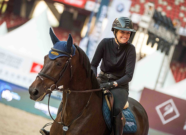 Foster enjoyed riding her borrowed mount for the Beijing Masters, Moonstar.