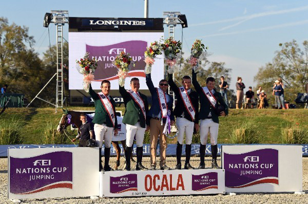 Team Ireland, winners of the FEI Nations Cup 2017 at HITS Post Time Farm.