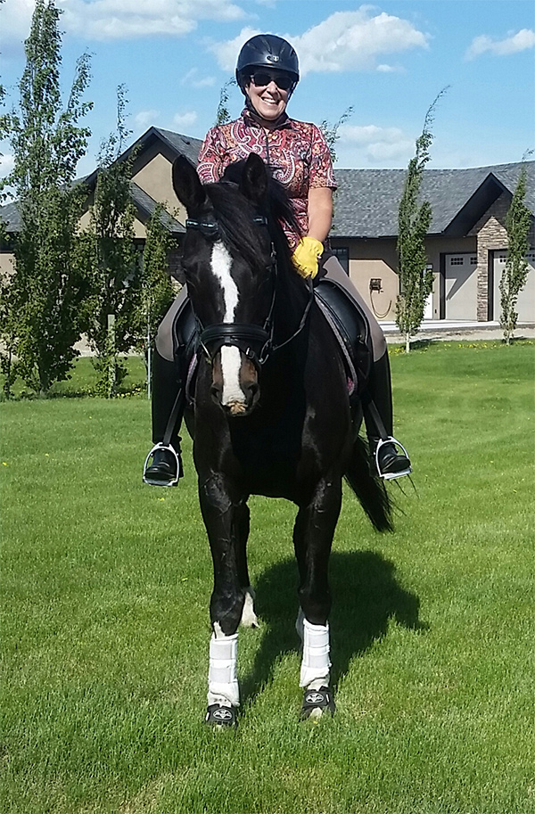 Jean Duckering of Red Deer, AB has been honoured as Dressage Volunteer of the Month for December 2017 in recognition of her tireless dedication to the dressage community, both in Alberta and nationwide. Photo courtesy of Sheri Cameron
