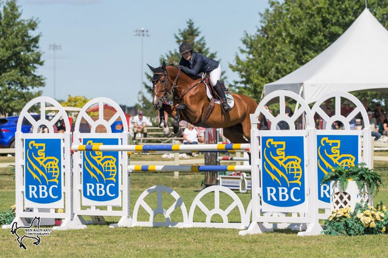 Ottawa’s Karen Sparks riding Teddy du Bosquetiau won the FEI Welcome Speed, presented by Deloitte, on Wednesday, July 18, at the CSI3* Ottawa International Horse Show at Wesley Clover Parks in Ottawa, ON. Photo by Ben Radvanyi Photography