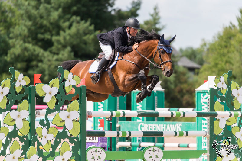 Jim Ifko of Calgary, AB, and Un Diamant des Forets won both the $35,500 CSI2* Jumper Classic and the $50,000 CSI2* Grand Prix at the Caledon Premier 2 show jumping tournament held August 8 to 12 at Caledon Equestrian Park in Caledon, ON. Photo by Ben Radvanyi Photography