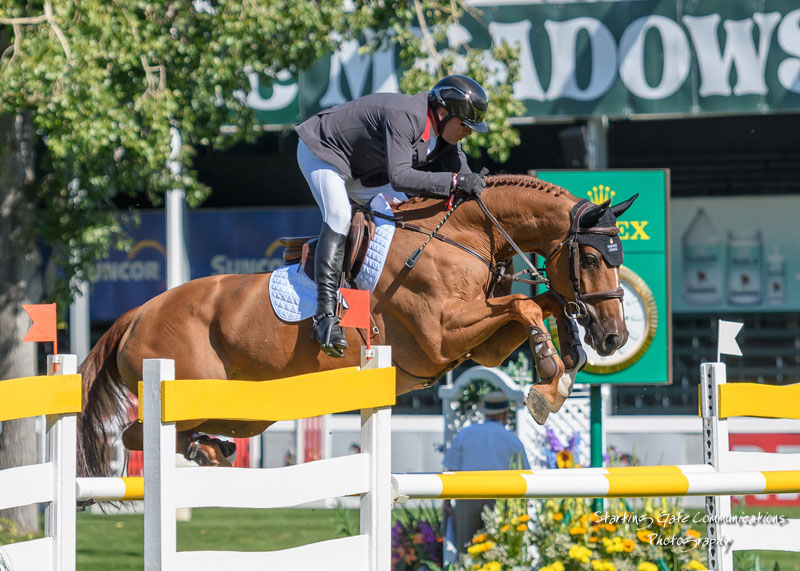 Eric Lamaze and Chacco Kid, owned by the Chacco Kid Group, won the $70,200 1.60m Akita Drilling Cup on opening day of the CSIO5* Spruce Meadows ‘Masters’ tournament in Calgary, AB. Photo by Starting Gate Communications
