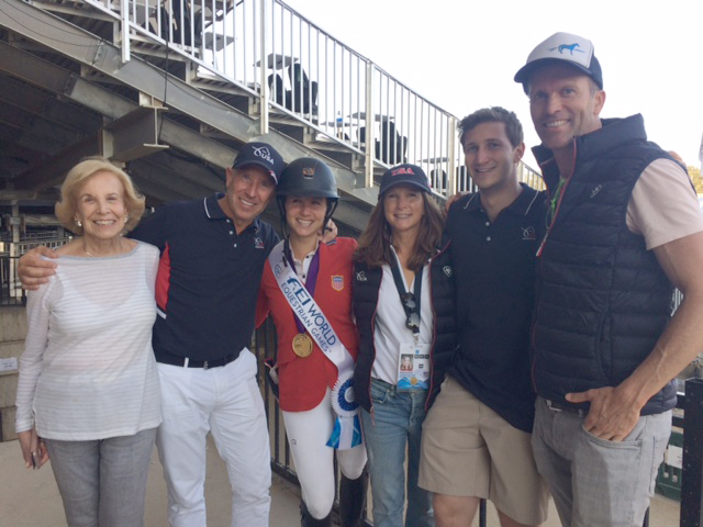 Gold medalist Adrienne Sternlicht with her family (from left) grandmother Harriet, dad Barry, mom Millie, brother Will and 