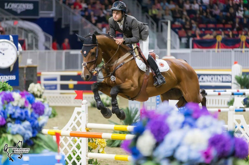 Daniel Bluman had the crowd cheering as he won the $85,000 GroupBy “Big Ben” Challenge riding Ladriano Z on Thursday night, November 8, at the CSI4*-W Royal Horse Show in Toronto, ON. Photo by Ben Radvanyi Photography