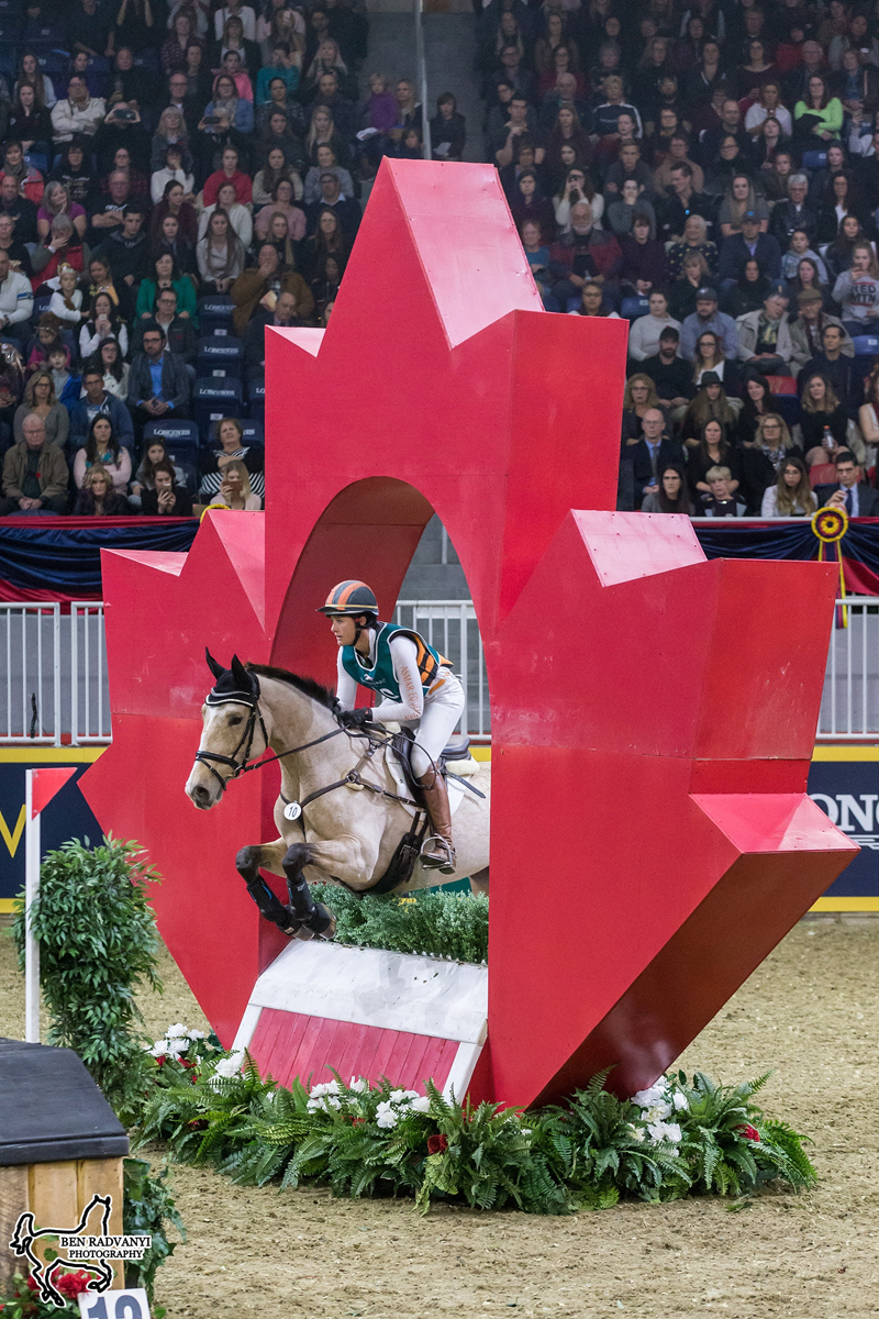 U.S. Olympian Lauren Kieffer won the $20,000 Horseware Indoor Eventing Challenge on Saturday, November 3, at the Royal Horse Show.