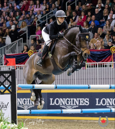 Nicole Walker, 24, of Aurora, ON claimed the 2018 Canadian Show Jumping Championship title aboard Falco van Spieveld on Nov. 3 at the Royal Horse Show in Toronto, ON.