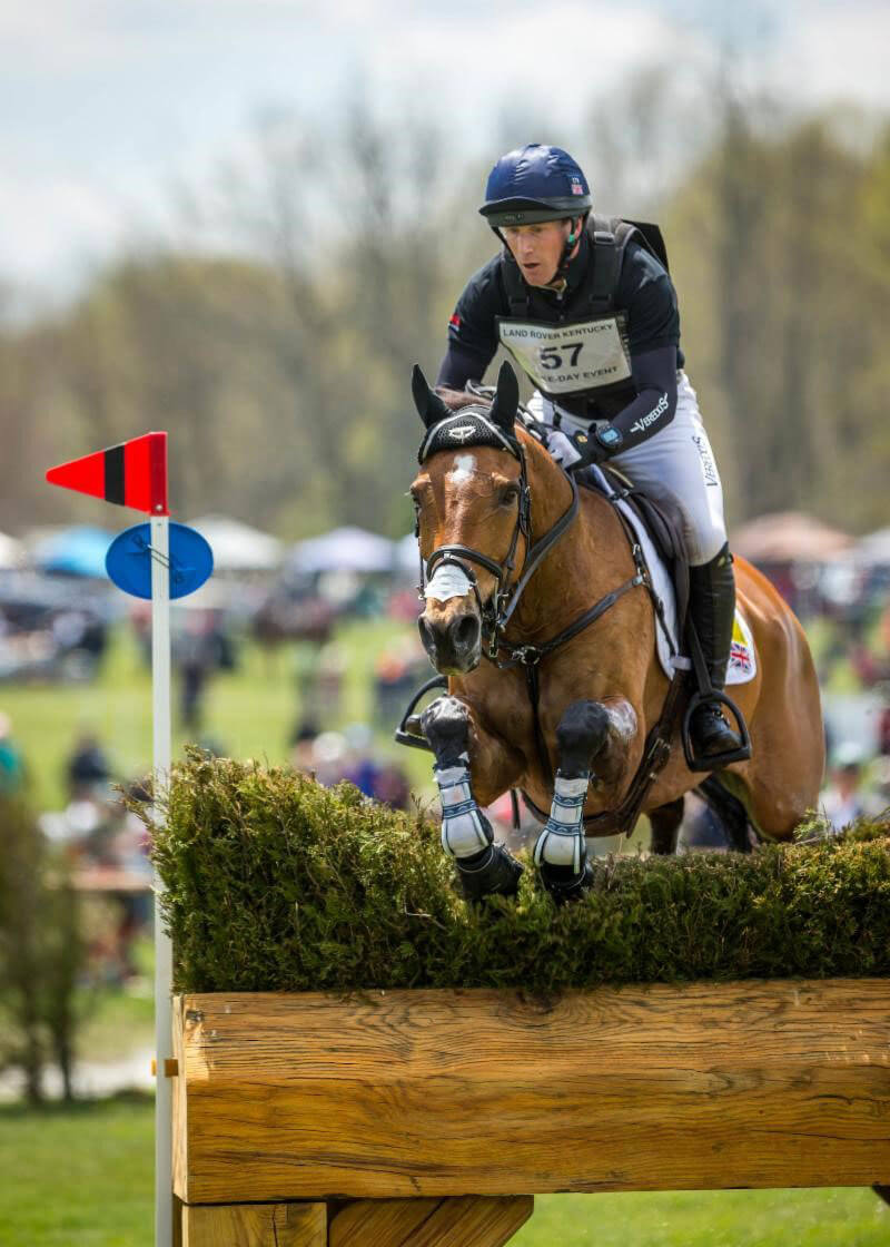 Oliver Townend (GBR) and Cooley Master Class on their way to winning the 2018 Land Rover Kentucky Three-Day Event. Photo by Anthony Trollope/ Red Bay Group