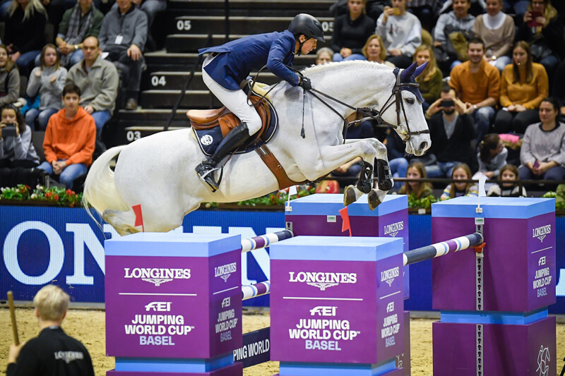 Switzerland’s Martin Fuchs and Clooney stole the show with victory in the tenth leg of the Longines FEI Jumping World Cup™ 2018/2019 Western European League on home ground at Basel (SUI). Photo by FEI/Katja Stuppia
