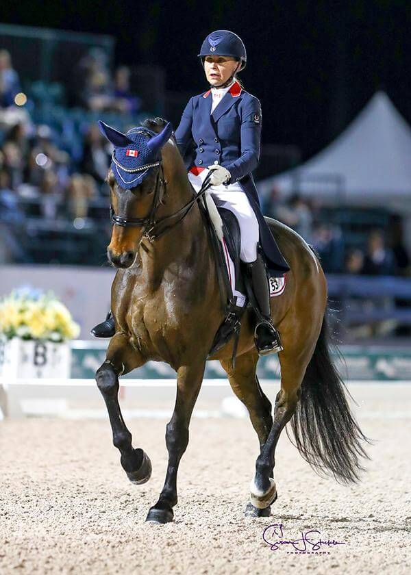 Jill Irving and Arthur won the FEI Grand Prix Special under the lights.