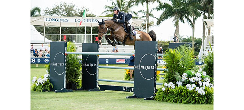 Ben Maher and Cirus du Ruisseau Z won the FEI $71,200 NetJets Classic at the CP Palm Beach Masters Winter Classic CSI4*. Photo by Kathy Russell Photography