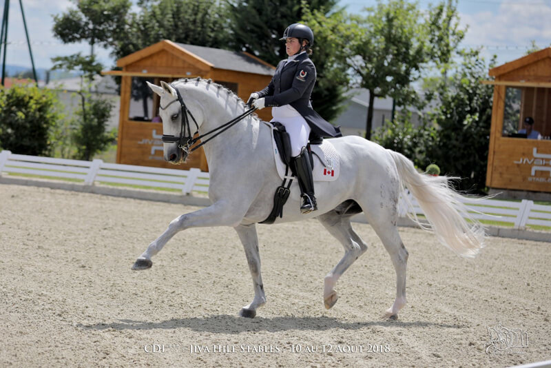 Tanya Strasser-Shostak (pictured with Renaissance Tyme) of Saint-Adèle, QC, was named the 2019 recipient of the $10,000 Brosda Olympic Bursary, offered in memory of the late Élisabeth Brosda, and designed to help NextGen dressage athletes reach their full potential and represent Canada at the Olympic Games. Photo by Celine Bocchino