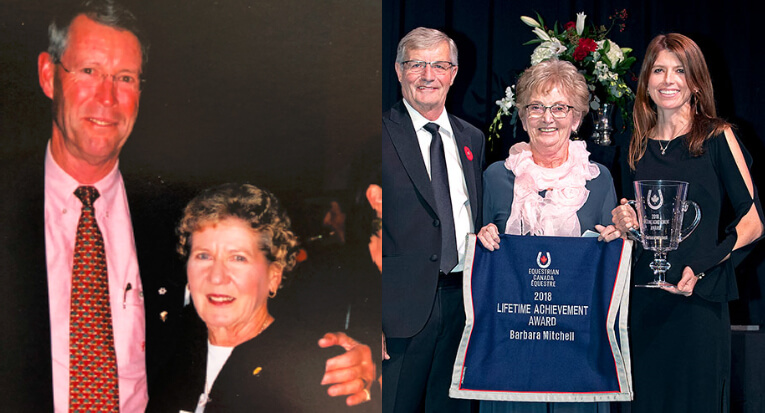 Harriet Cherry and Barbara Mitchell were both honoured with Equestrian Canada Lifetime Achievement Awards.