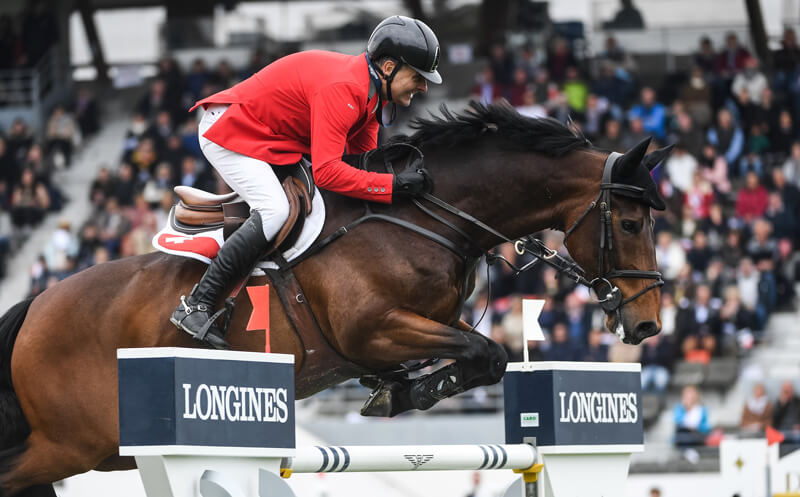 Niklaus Rutschi and Cardano CH produced a brilliant double-clear performance to help clinch victory for Switzerland in today’s Longines FEI Jumping Nations Cup™ of France 2019 at La Baule (FRA). Photo by FEI