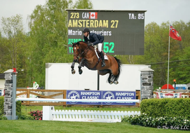 Canada’s Mario Deslauriers topped the $35,700 New York Welcome Stake CSI2* riding Amsterdam 27 during the 2019 Old Salem Farm Spring Horse Shows in North Salem, NY.