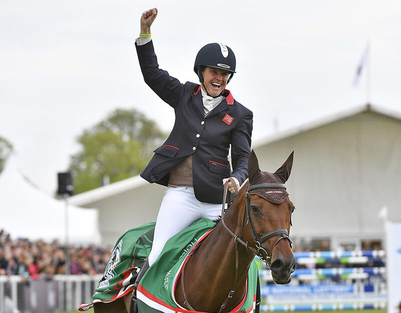 On her 25th attempt, Piggy French finally succeeded in winning the Mitsubishi Motors Badminton Horse Trials title. Photo: badminton-horse.co.uk