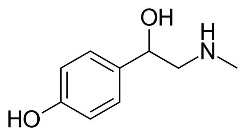 Synephrine is a stimulant which can cause vasoconstriction, an increased heart rate and is used as a weight loss aid.