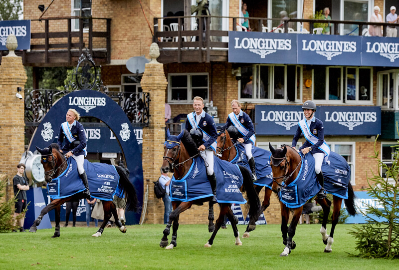 Team Sweden made it a back-to-back double of Europe Division 1 wins when storming to victory again today in the Longines FEI Jumping Nations Cup™ of Great Britain at Hickstead (GBR). Photo by FEI/Liz Gregg