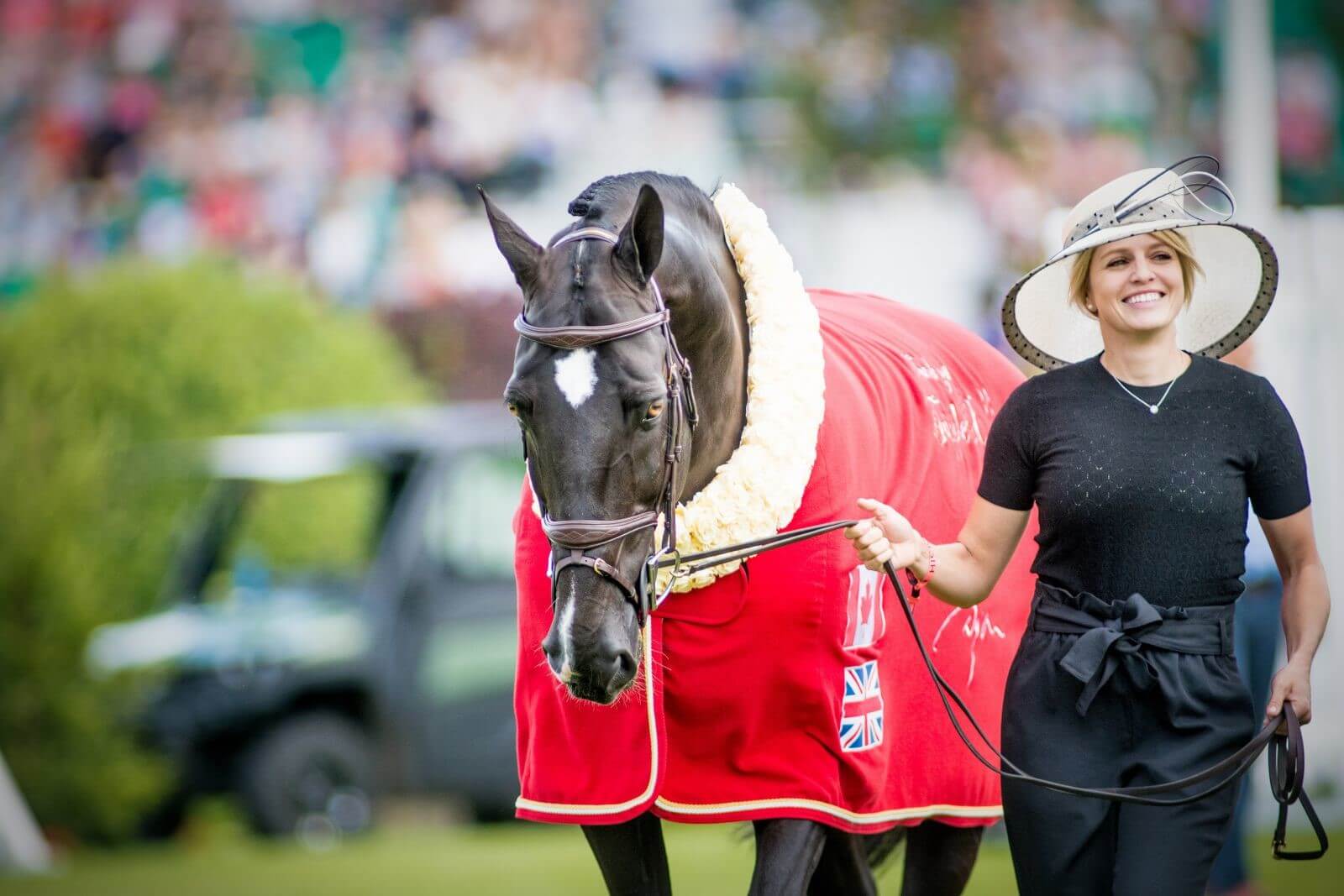 Tripple X III (Hugo), the beloved mount of Tiffany Foster was retired on July 28, 2019, in a ceremony at the CSIO Hickstead in his birthplace of Great Britain. Photo by Tilly Berendt
