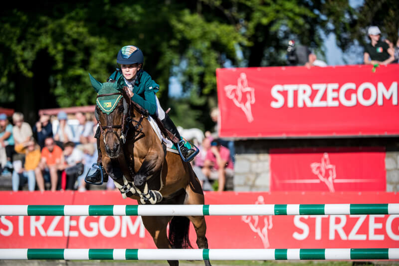 14-year-old Tom Wachman, grandson of world-famous thoroughbred horse producers John and Sue Magnier from Coolmore Stud in County Tipperary, helped win Jumping Team Gold for Ireland at the FEI European Pony Championships 2019 at Strzegom, Poland. Tom’s team-mate and 15-year-old brother Max won the Individual Jumping title. Photo by FEI/Łukasz Kowalski