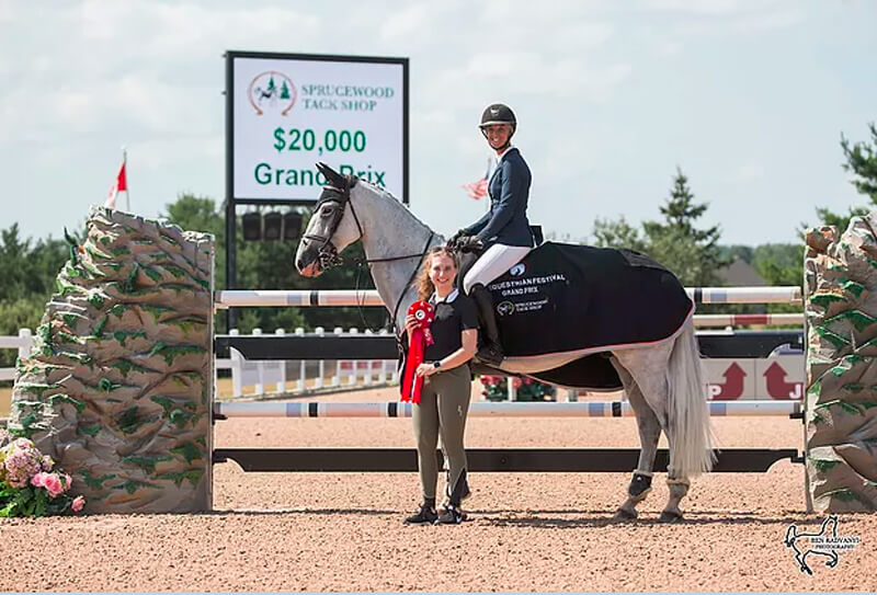 Miranda Travers-Cavill and KT Levigno won the $20,000 Equestrian Festival Grand Prix. Photo by Ben Radvanyi Photography