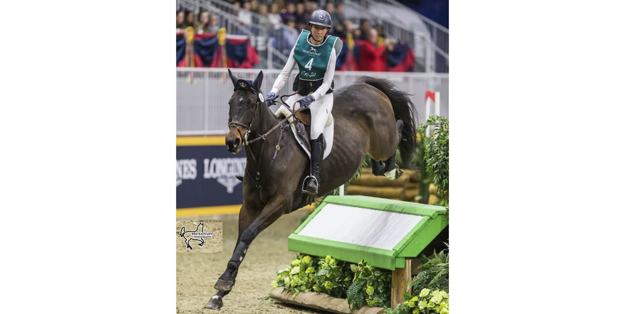 Thumbnail for Kendal Lehari takes the lead in the indoor eventing at The Royal