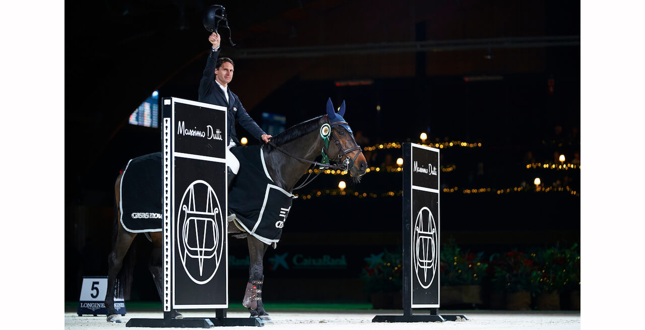 Leopold Van Asten, winner of the Massimo Dutti trophy at the CSI 5* W A Coruña 2019. (Photo by Manuel Queimadelos / Oxer Sport)