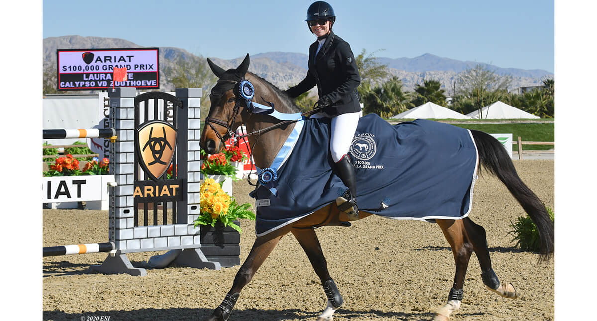 Thumbnail for $100,000 Ariat Grand Prix goes to Laura Hite and Calypso VD Zuuthoeve