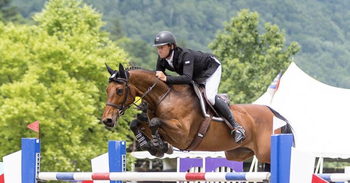 Ireland’s Kevin McCarthy was a two-time grand prix winner riding Catch A Star HSS at the 2019 Vermont Summer Festival. (Photo by Jump Media)