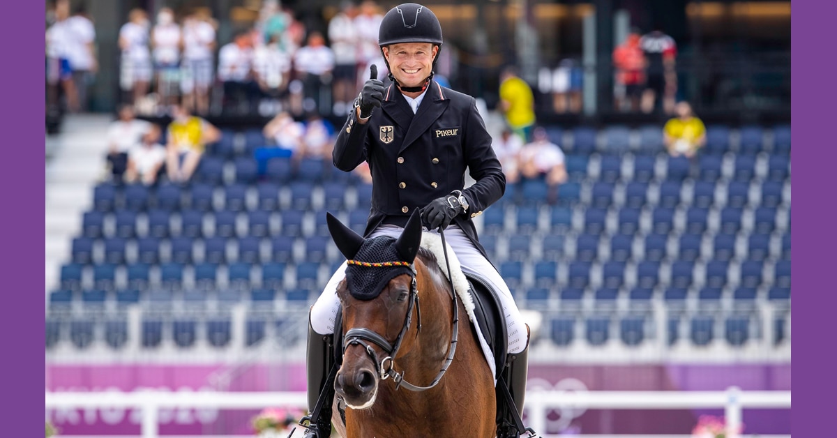Thumbnail for Michael Jung Shakes up Leaderboard to Wrap Up Eventing Dressage