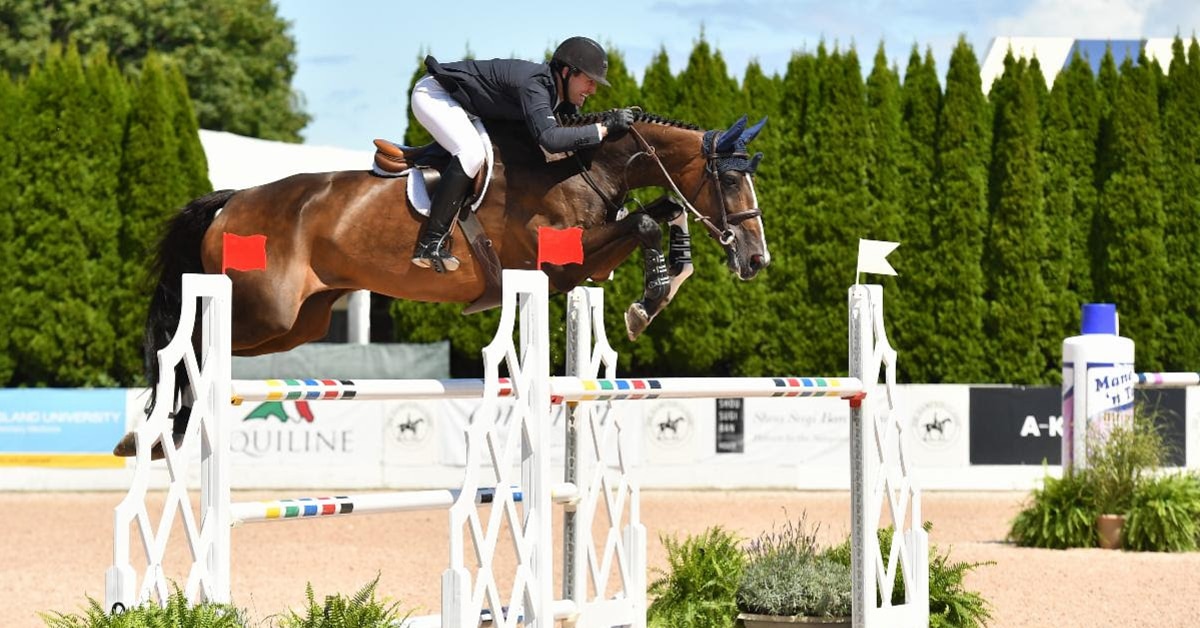 Thumbnail for McLain Ward and Blossom Z Soar to Victory in $37,000 Speed Stake