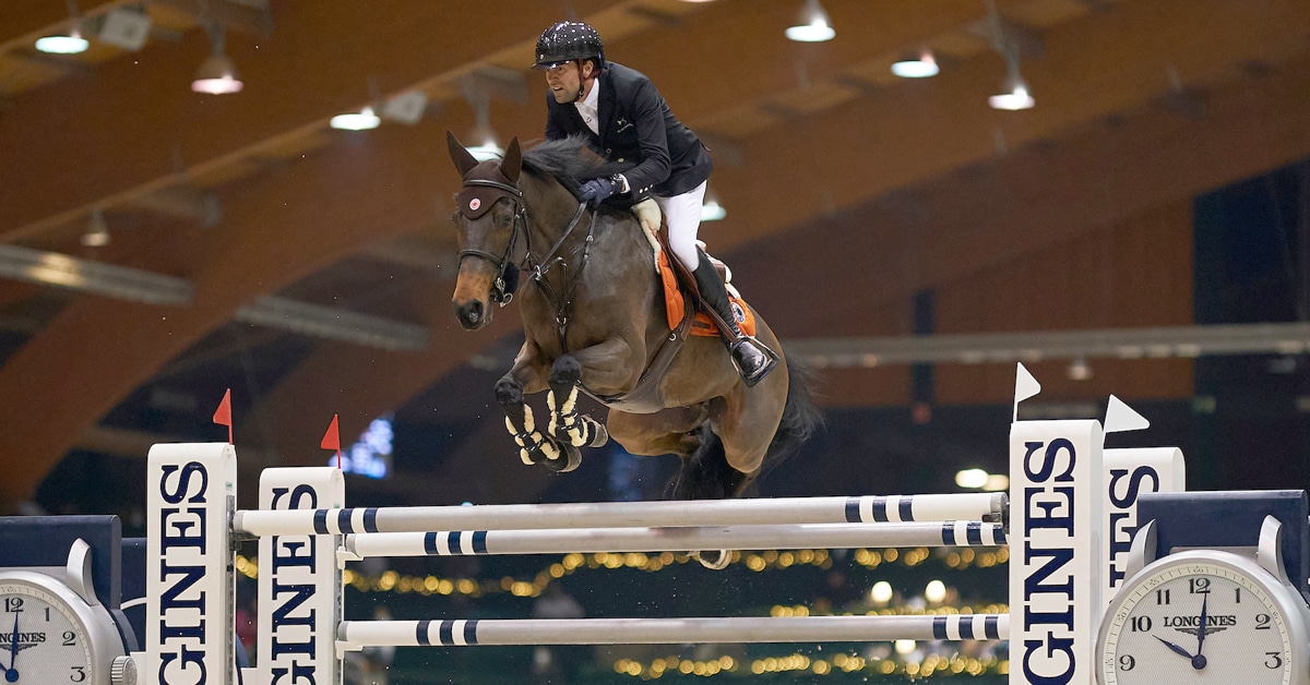 Thumbnail for Delestre and Cayman Jolly Jumper Shine in the Longines Grand Prix