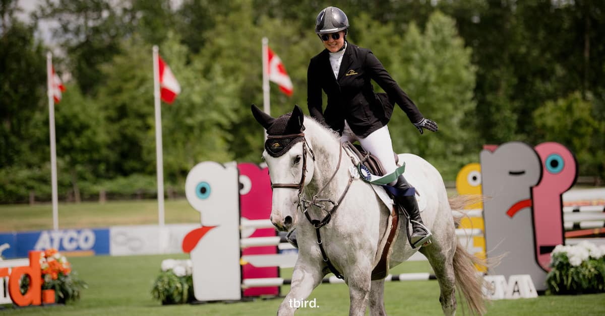 Thumbnail for Femke Courchaine Tops Two Young Horse Showcases