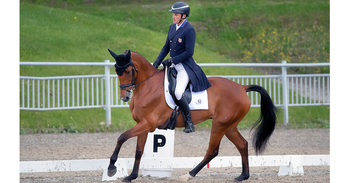 Boyd Martin riding On Cue in the dressage phase at Bromont CCI.