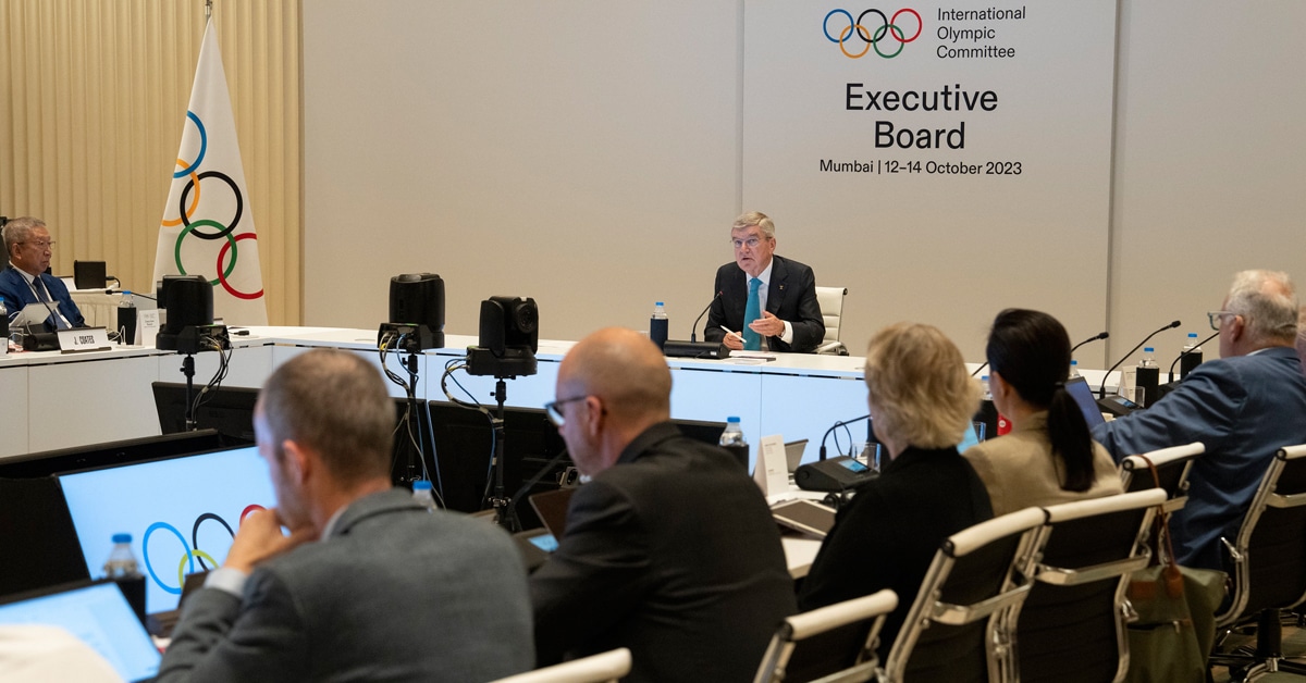 An IOC board meeting.